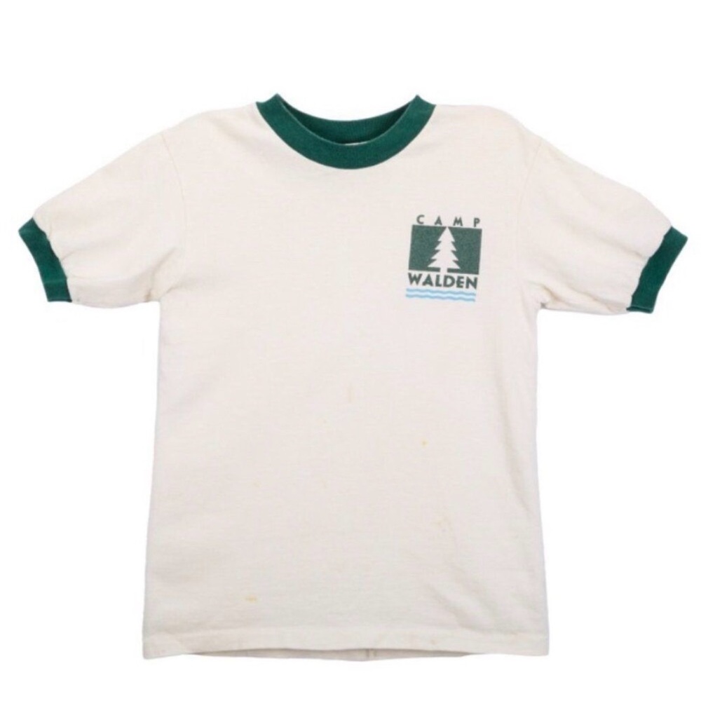 Parent Trap Costume - Camp Walden Tee, White and Green T-Shirt, size Small